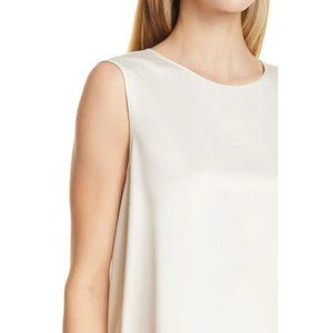 Max Mara Leisure Tela Satin Tank, Size Small - Ivory